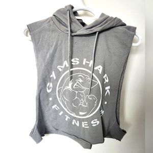 Gysmshark cropped hoodied tank top